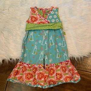 Jelly the Pug Bunny Hop Jumper Floral Rabbits 9M